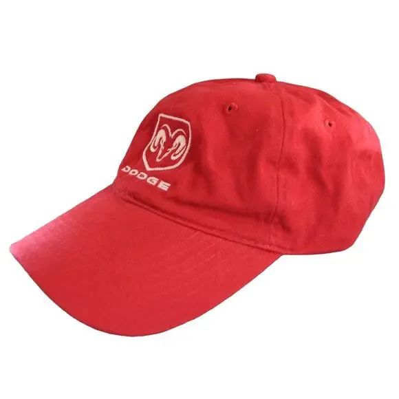 Dodge Red w/ White Logo Adjustable Dad Hat - Picture 1 of 11